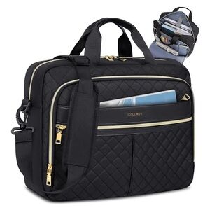 Black Quilted Laptop Bag